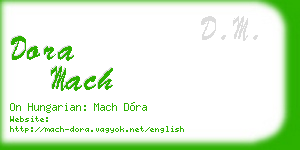 dora mach business card